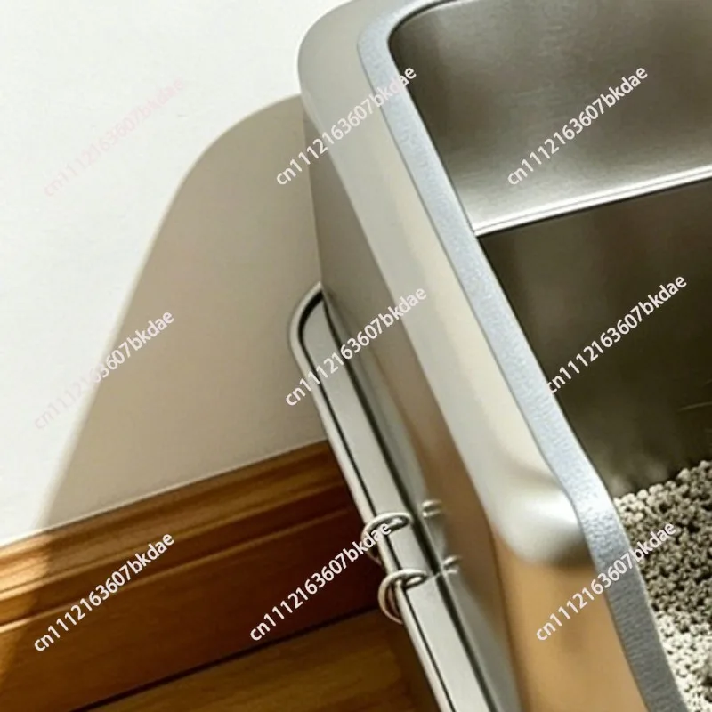 

All Stainless Steel Cat Litter Basin Oversized 60cm Anti-splash Shit Basin Large Capacity Oversized Giant Maine 70cm
