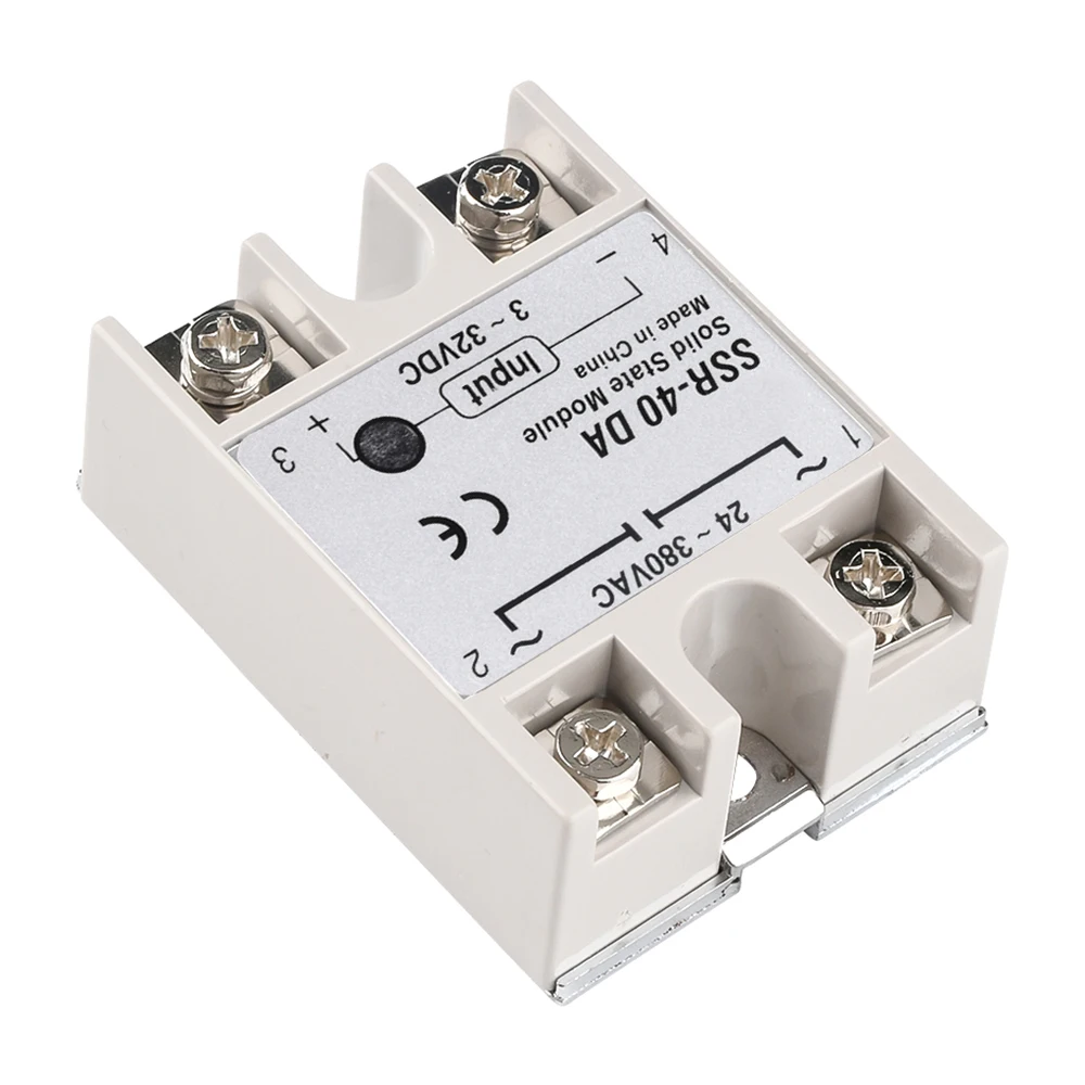 Relais à semi-conducteurs SSR-40DA Module de relais SSR 40DA DC-DC monophasé SSR 3-32V DC à 5-60V DC 40A charge