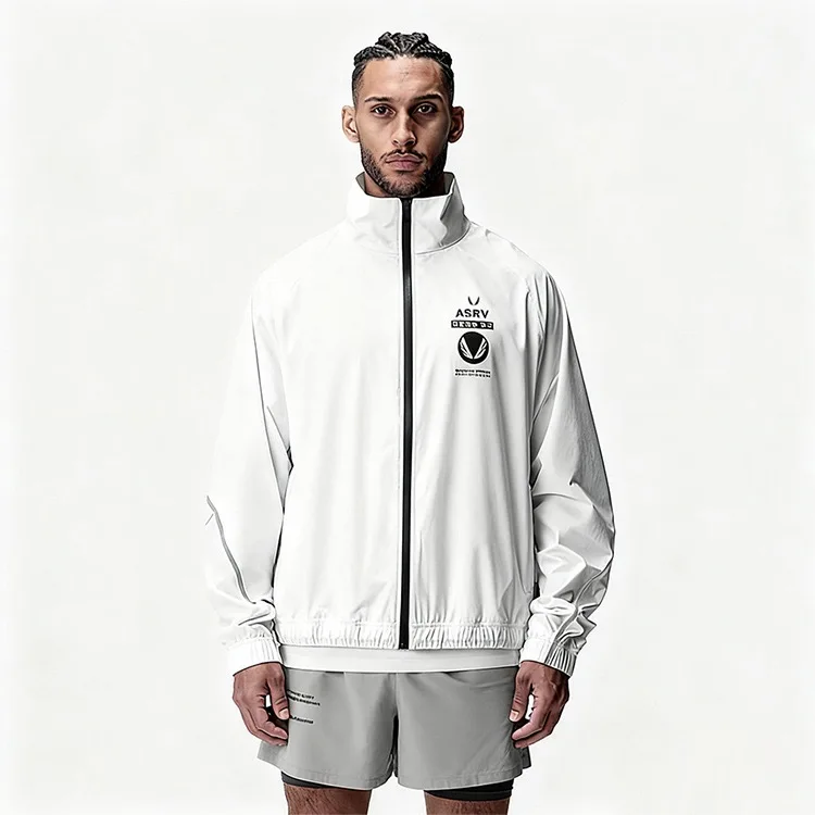 Nieuwe 2025 Heren Jaet Koreaanse Trendy Standkraag Rits Buitenkleding Qui Dry Waterdicht Veelzijdige Casual Top