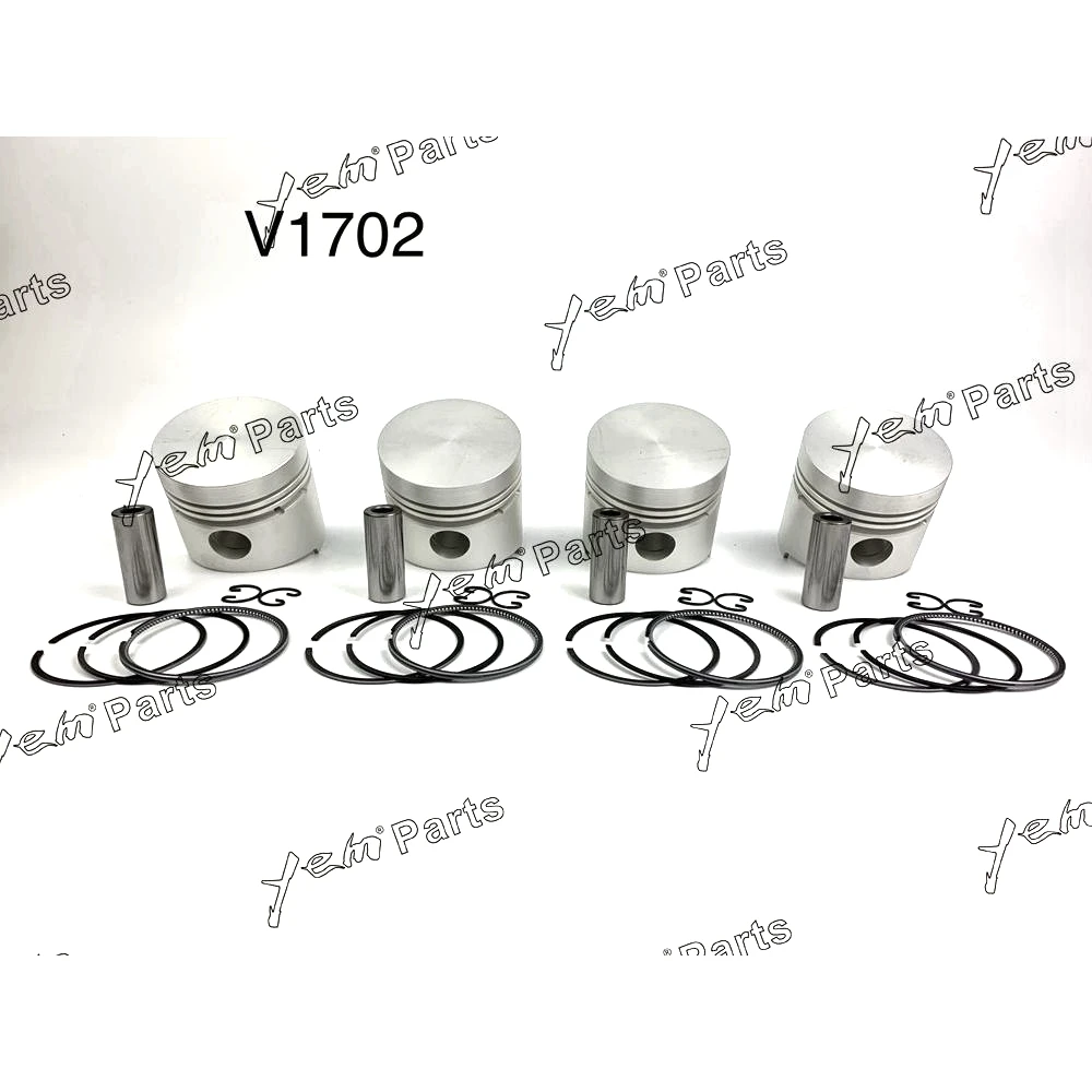 

Hot Sell Piston + Ring Kit Set STD 82mm For Kubota D1302 V1702 Engine Parts