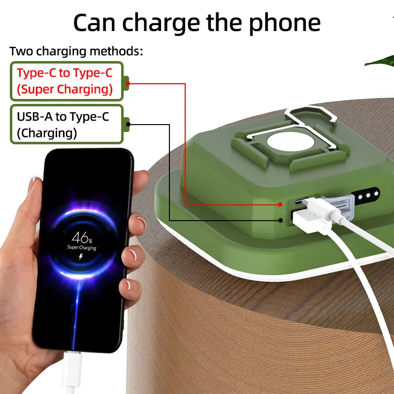 Портативный фонарь MOSLIGHTING для кемпинга, уличный подвесной светильник для палатки с очень быстрой зарядкой, рабочее освещение для обслуживания автомобиля