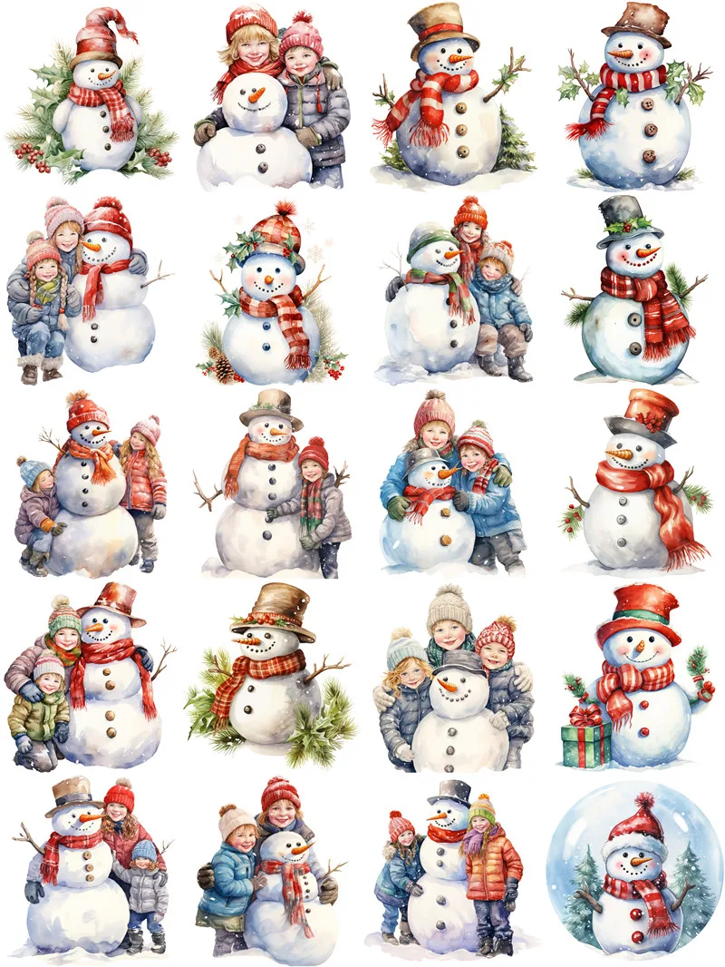 Winter Christmas Snowman Stickers Crafts And Scrapbooking stickers kids toys book Decorative sticker DIY Stationery