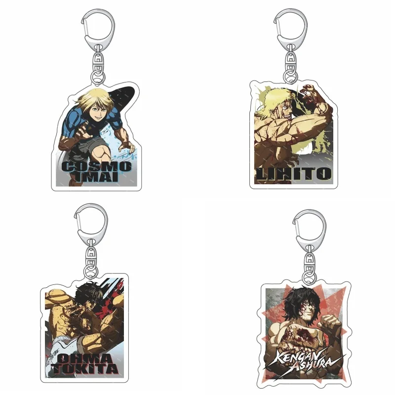 

Kengan Ashura Acrylic Keychain Lovely Baby Bag Charms Pendant Friends Gift Fans Fun Key Chain Cute Accessories Souvenir