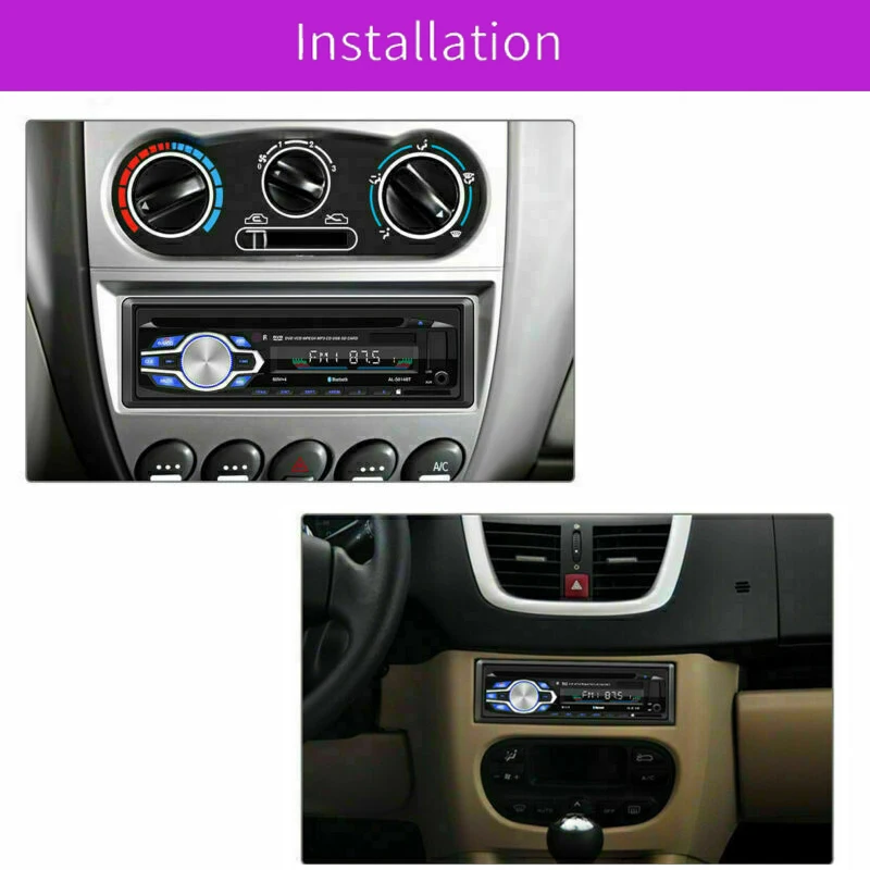 새로운 1 Din 자동차 라디오 DVD VCD CD 플레이어 블루투스 12V 오디오 DVD Autoradio 스테레오 MP3 플레이어 SD/USB/AUX -인 대시 핸드 프리