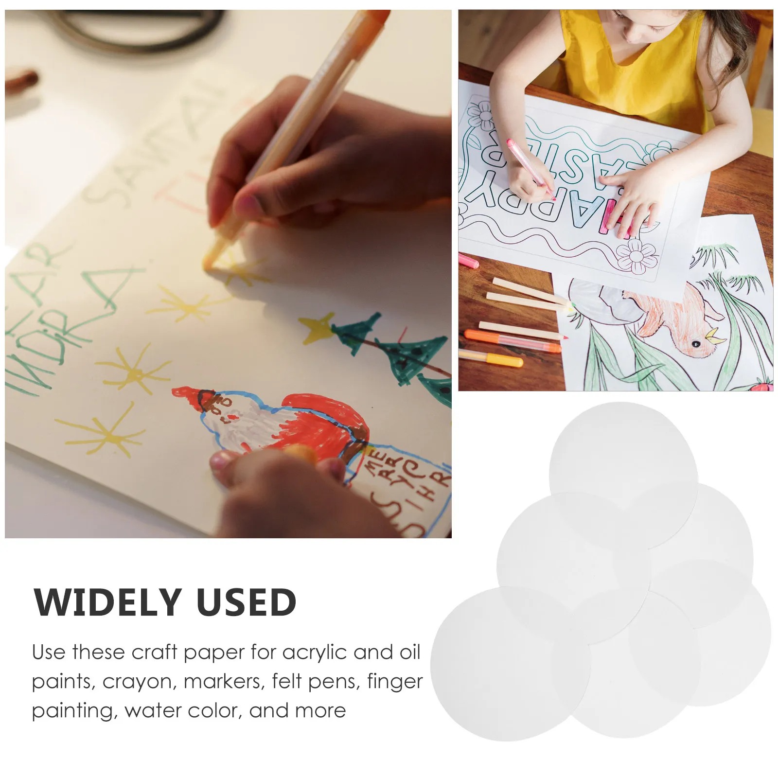 40 sheets Drawing Paper Painting Calligraphy Chinese Art Blank Writing Halloween Christmas New Year Art Therapy Activities Round