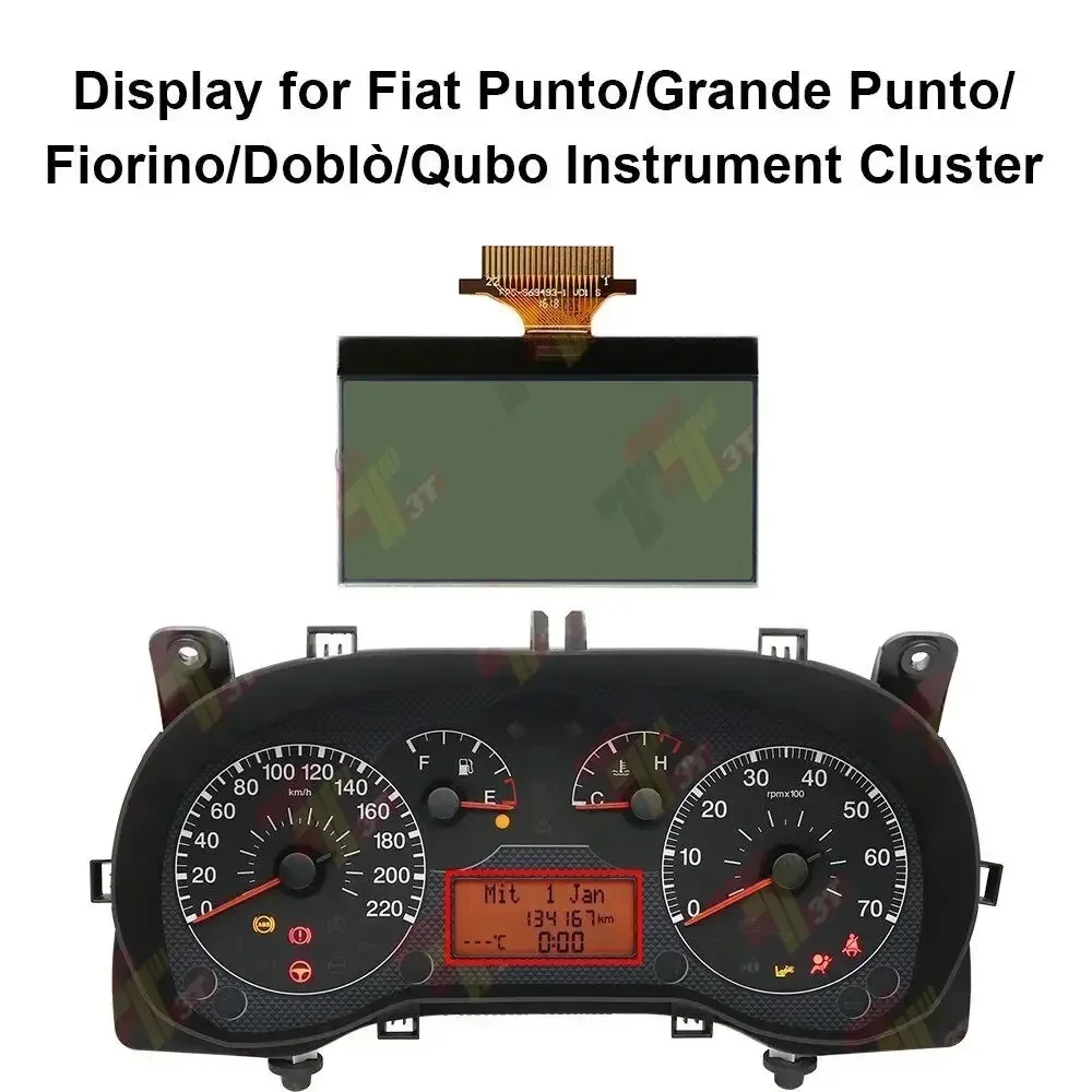 Display LCD para instrumento de caixa de velocidades manual Fiat Punto Grande Punto Fiorino Doblo Qubo