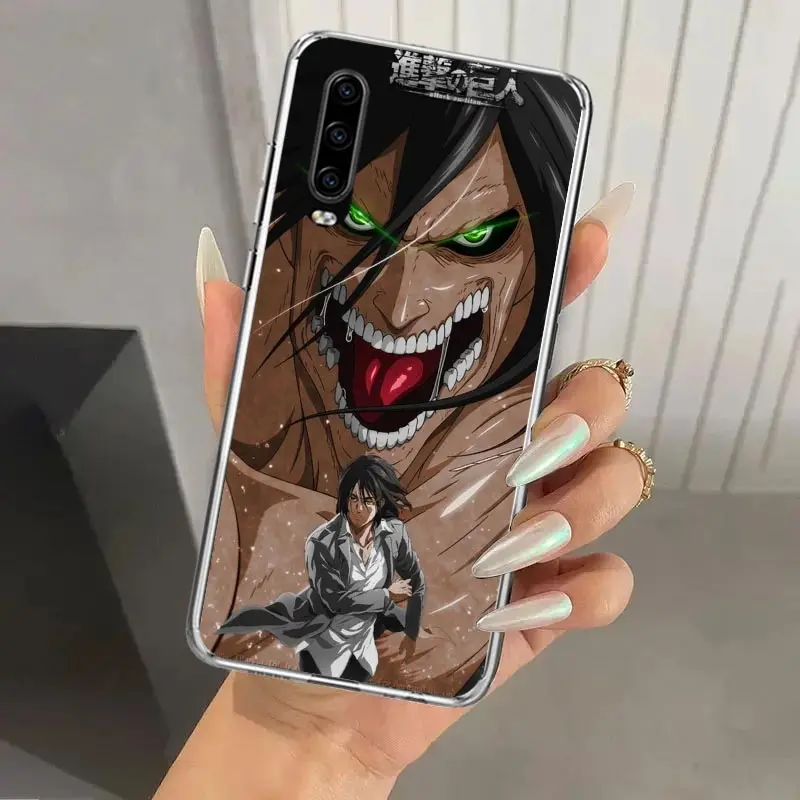 Attack Eren Phone Case for Huawei P40 P30 P20 P10 Pro Mate 20 10 Lite P Smart Z Y5 Y6 Y7 Y9S Soft Funda Print Shell