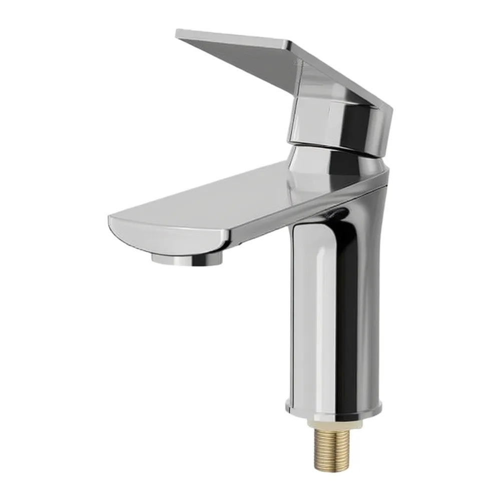 1 Piece Stainless Steel Bathroom Basin Mixer Tap With Water Saving Aerator Single Lever Sink Faucet For Home Bath