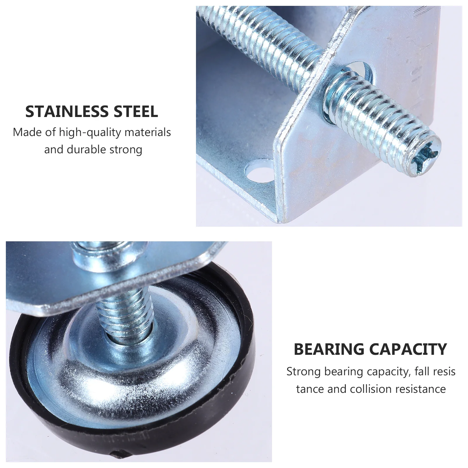 

4Pcs Adjustable Leveling Feet Heavy Duty Furniture Leg Levelers for Table Cabinet Shelving Units Workbench Bookcase