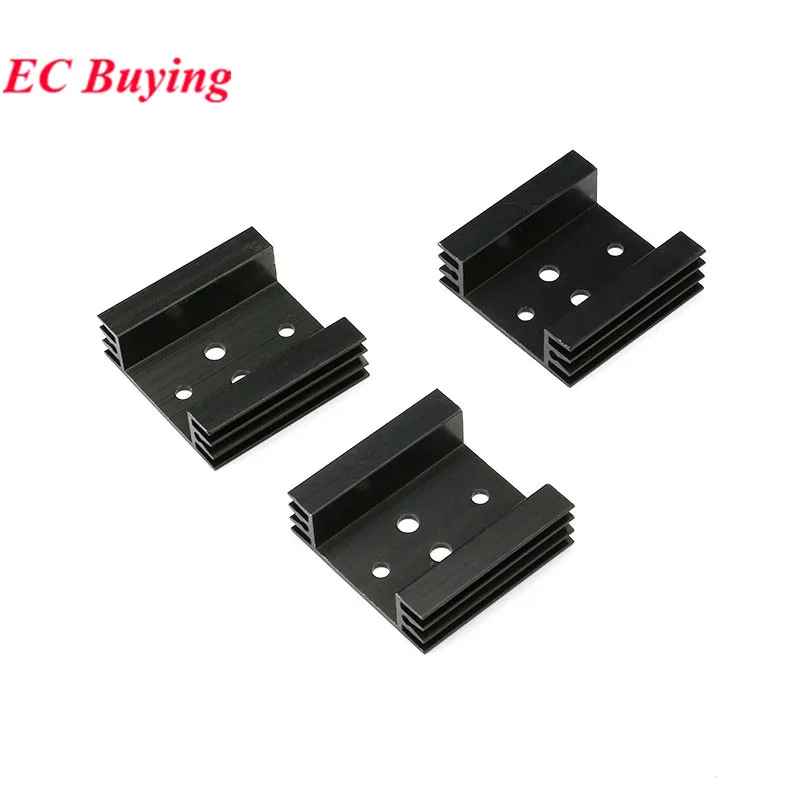 5pcs/1pc 45*45*14mm Heatsink Cooling Fin Radiator Cooler Aluminum Heat Sink for TO-3 Transistor Cool Accessories TO3 45X45X14mm