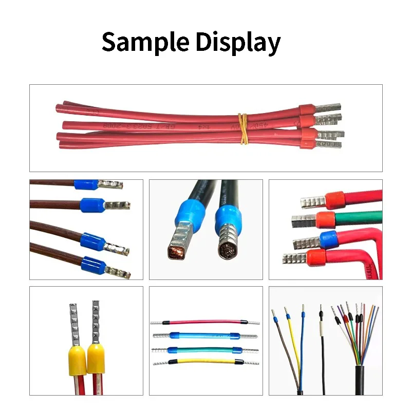 Automatic 0.5-16mm2 Tubular Terminal Crimping Machine RV Wire Stripper Servo insulated Needle Crimping Tool Crimper Tools