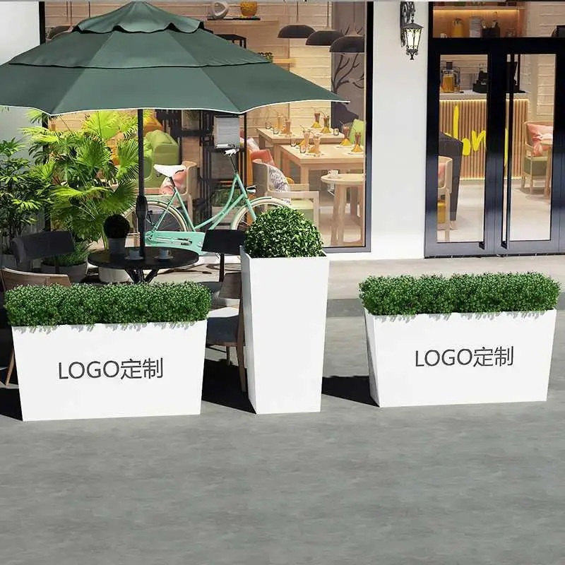 

Garden outdoor flower box, square restaurant partition slot, coffee shop outside bed iron box gardening