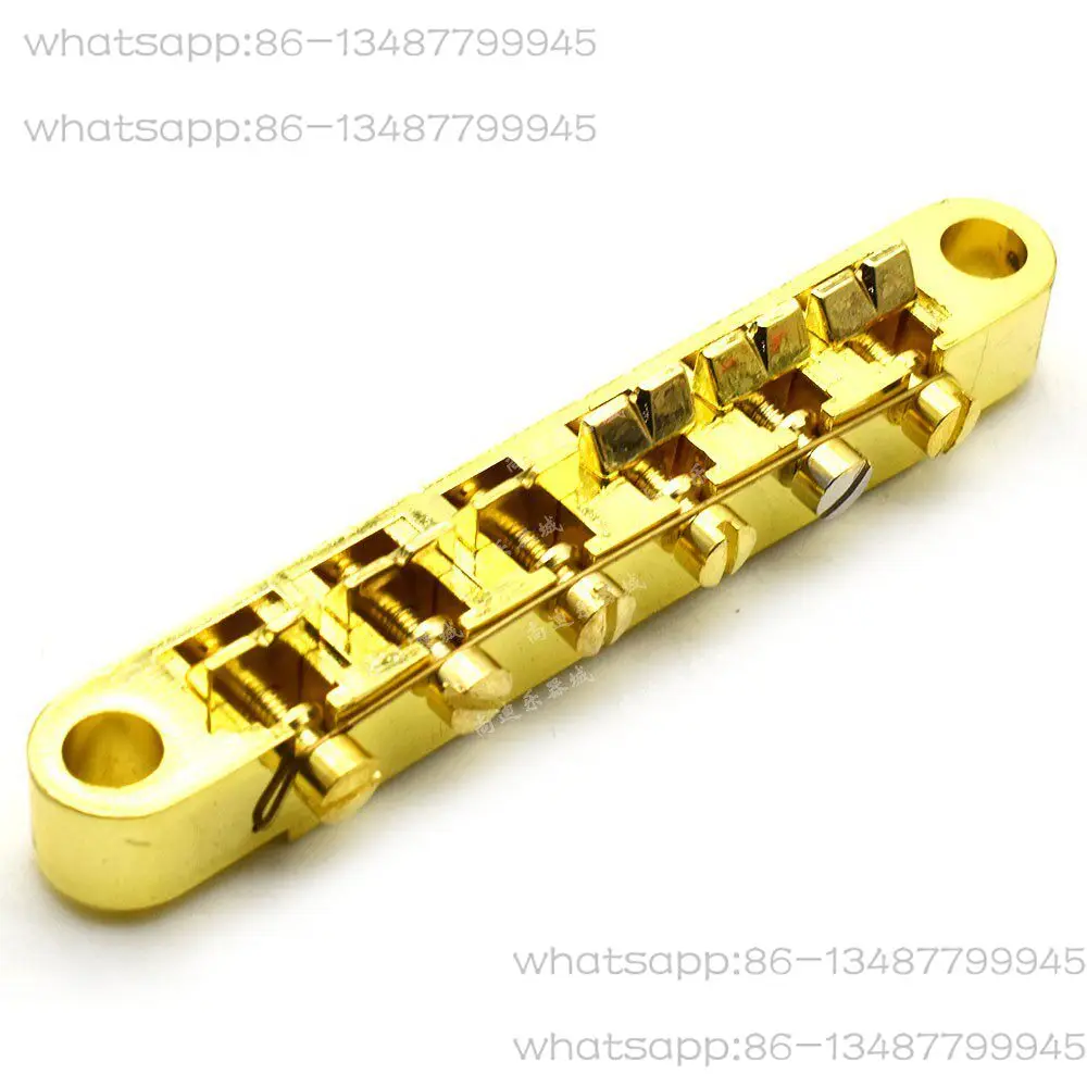 LP Electric Guitar Split Bridge, Pull String Board LP String Bridge Piano Code, Fixed Bridge Set of Black Gold Chrome