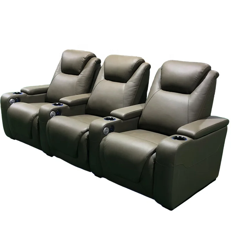 customized home theater sofa auto recliner sofas genuine leather reclining chair movie room seating vip seat theatre seat