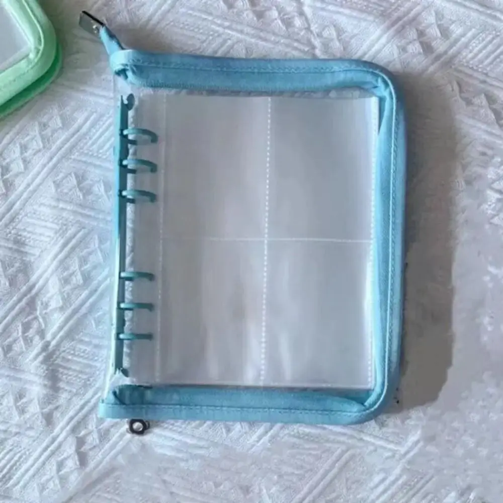 سعة كبيرة تخزين المجوهرات كتيب فضفاضة ورقة زخرفة شفافة مختومة حقيبة حقيبة التخزين مكافحة تشويه سستة الحقيبة السفر
