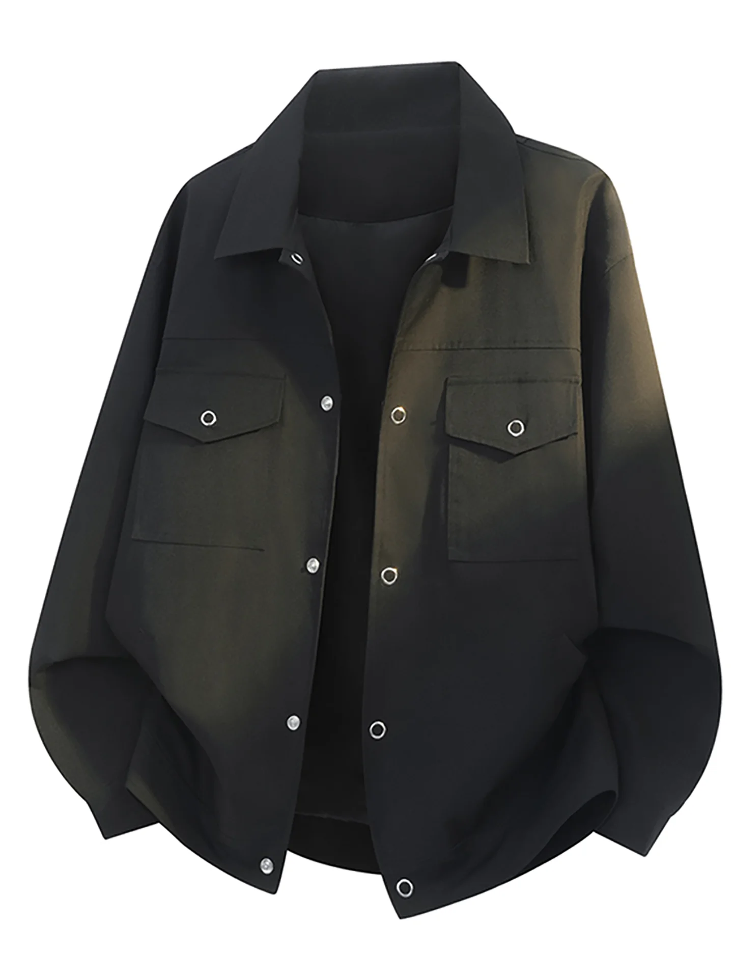 فضفاضة تناسب الرجال عارضة Jaet ربيع الخريف Faionable زر حتى طوق عمال Sle البوليستر النايلون ألياف Cosite #5