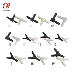 20pcs ÎĶ4mm 6mm ink pipe Joints filter connector Ink tube connector for inkjet printer T Y shape ink hose adapter