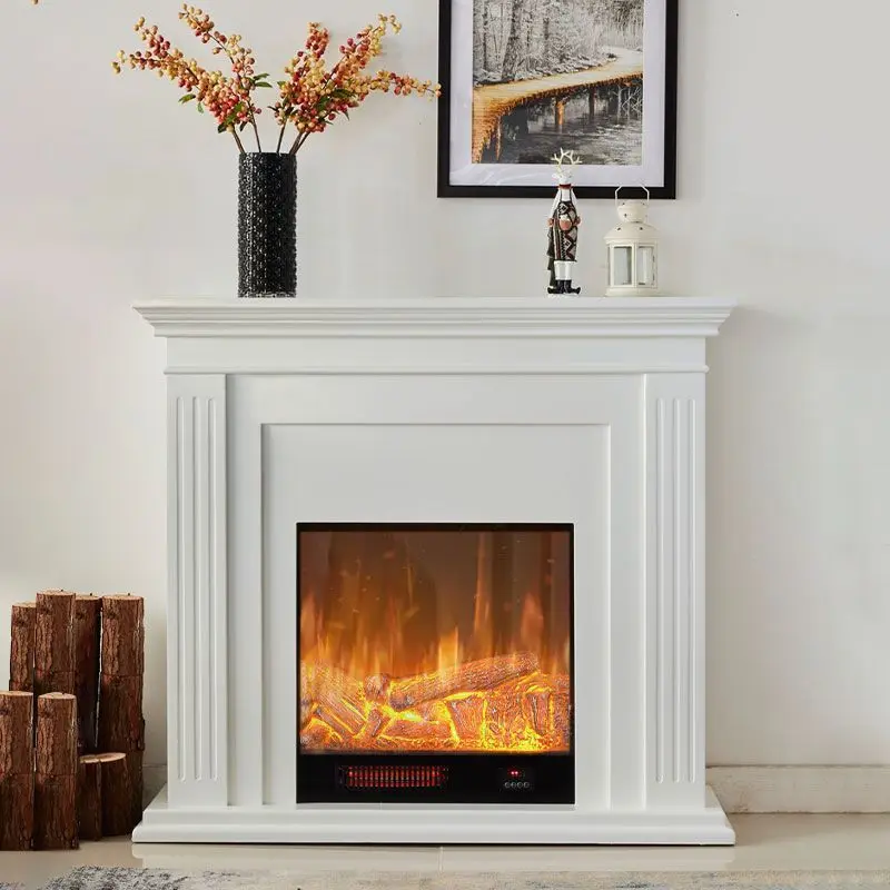 Electronic fireplace LED retro flame fireplace French fireplace cabinet living room decoration embedded ambient light