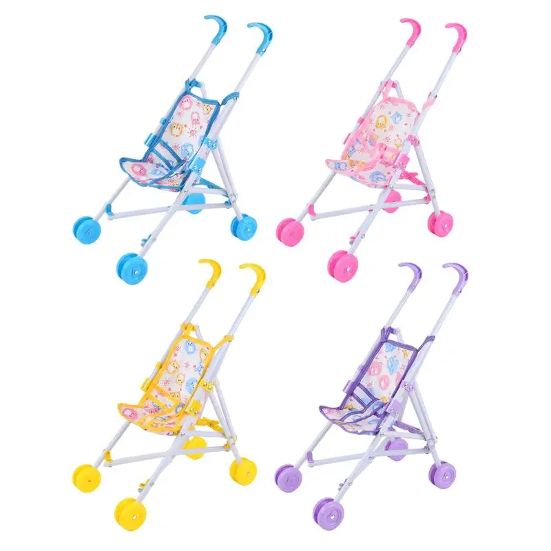 Babies Stroller Toys Simulation Baby Play House Toys With T Shaped Belt Portable Doll Pram Trolley Baby Walker For Boys & Girls