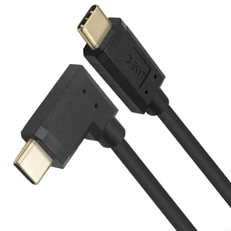 USB C a USB C Cable Ángulo recto USB C Cable carga rápida 10 Gbps Transferencia datos K1KF
