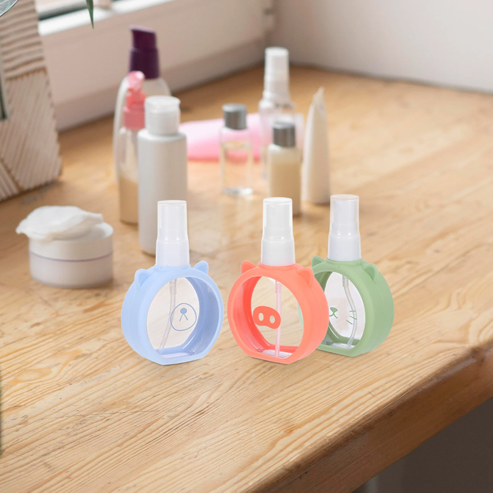 

4pcs Travel Spray Bottle TSA Approved Small Portable Silica Gel PP Material Bottles For Gym Bag Toiletries Hair
