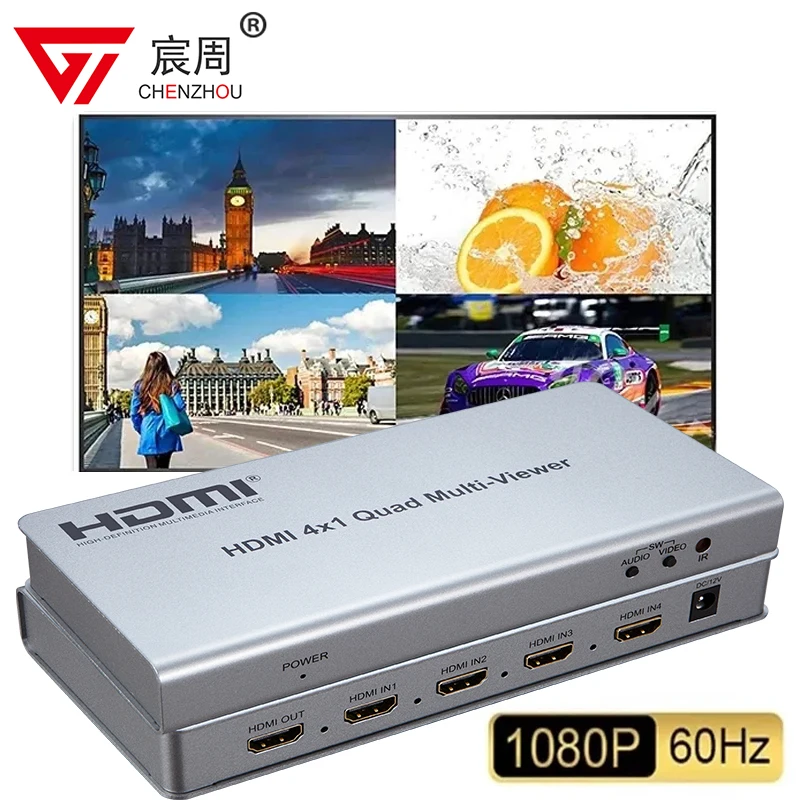 

4X1 HDMI Multi Viewer Switch HDMI Quad Screen Real Time Seamless MultiViewer 4 In 1 out HDMI Multi-viewer 4x1 For PS4 Camera