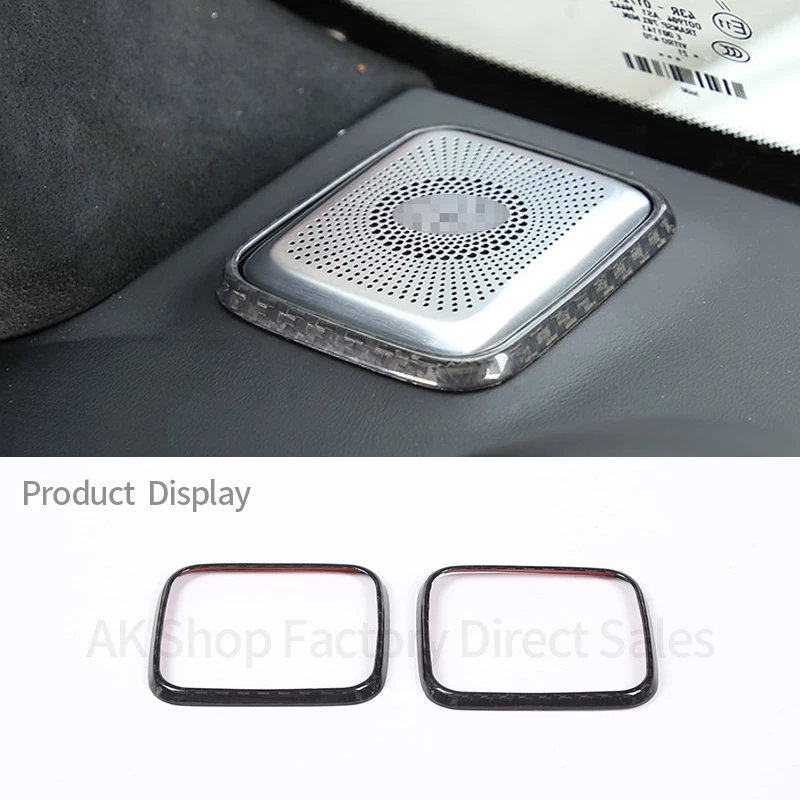 

For Mercedes-Benz G-Class W463 2019-2022 Real Carbon Fiber Car Dashboard Side Horn Circle Trim Sticker Cover Car Accessories