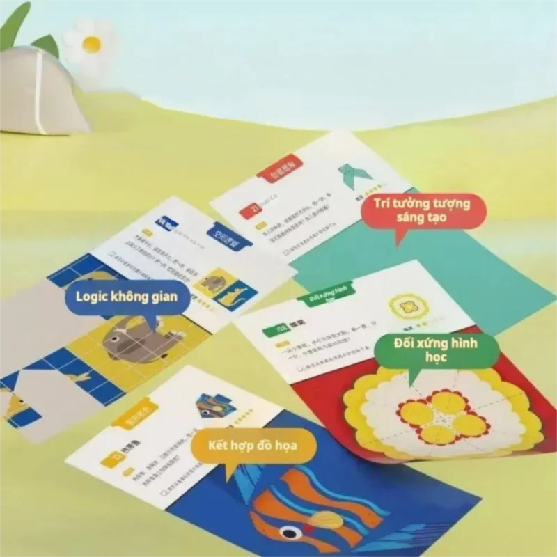 Funny DIY Origami Book Children Animals Pattern 3D Puzzle Origami 15 Sheets Handmade Origami Origami Guide For Kindergarten