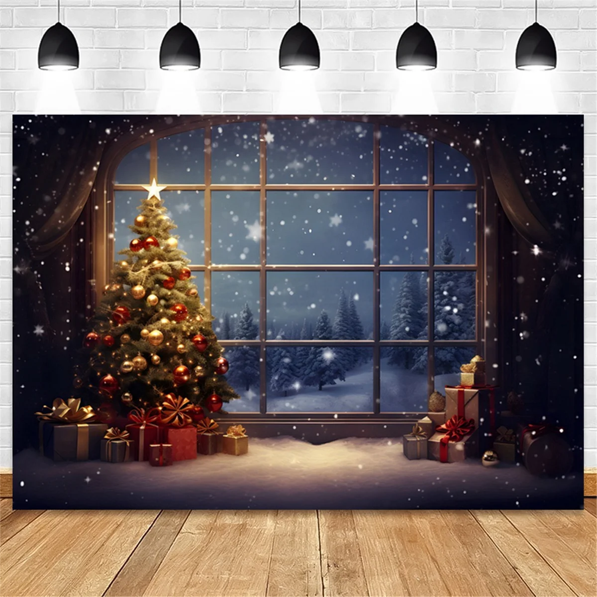 효율적인 210X150cm 크리스마스 배경 천, A