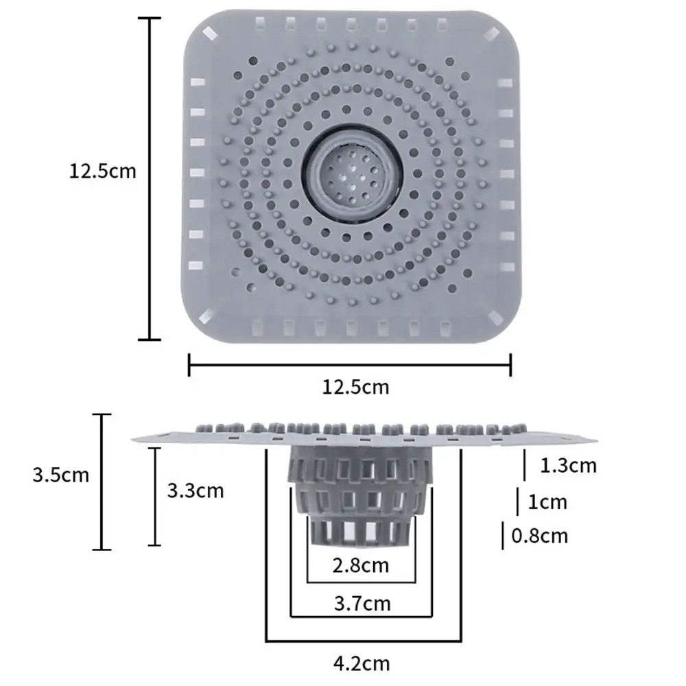 سيليكون المجاري تصفية استنزاف تصفية مكافحة حجب شكل دائري الطابق استنزاف غطاء شبكي الشعر تنظيف دش الصرف حامي #5