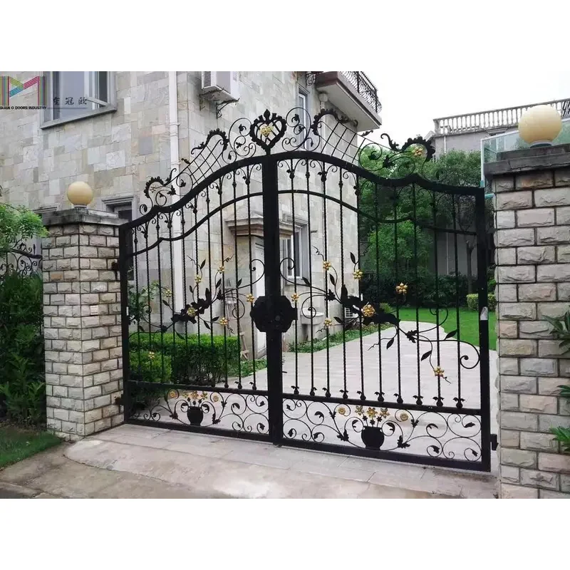 Industrial Residential Commercial High Quality Wrought Iron Main Gate Design
