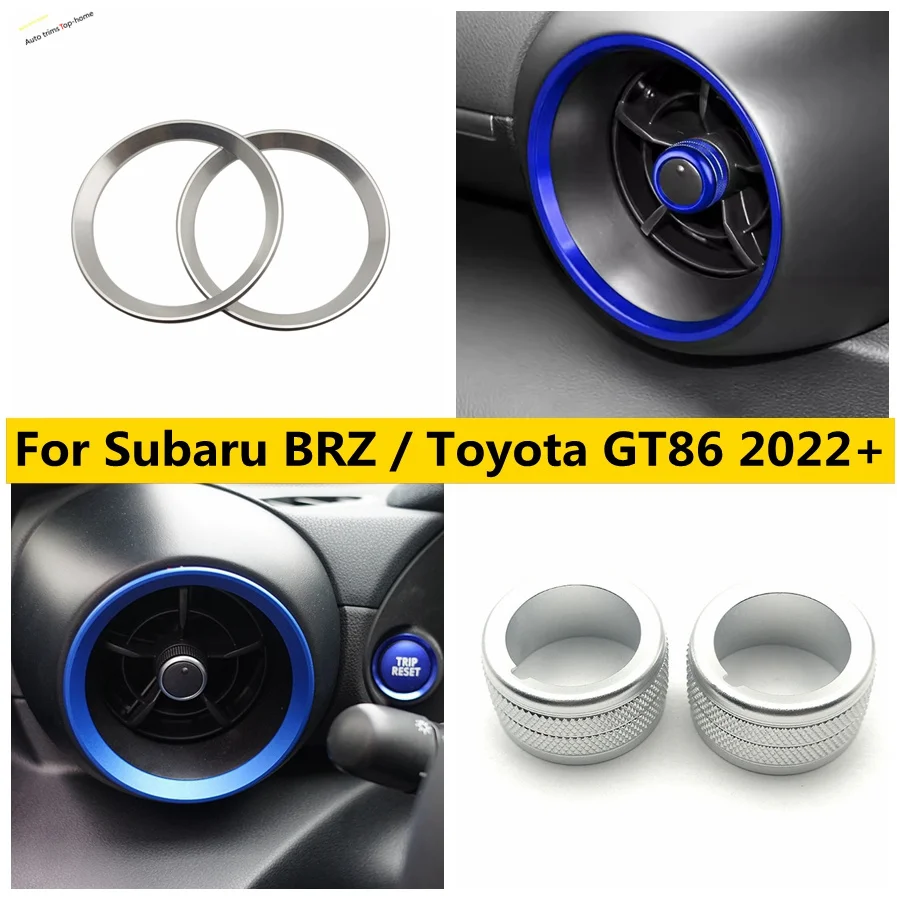 

Dashboard AC Outlet Decor Ring Air Conditioning Vent Frame Cover Trim Fit For Subaru BRZ / Toyota GT86 2022 - 2024 Accessories