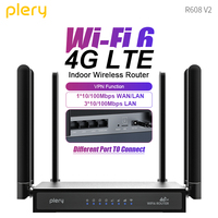 Plery WiFi6 4G LTE WiFi Router Support 4G SIM Card WiFi Modem 300Mbps Four Antenna Booster Signal WiFi Router for Home Office