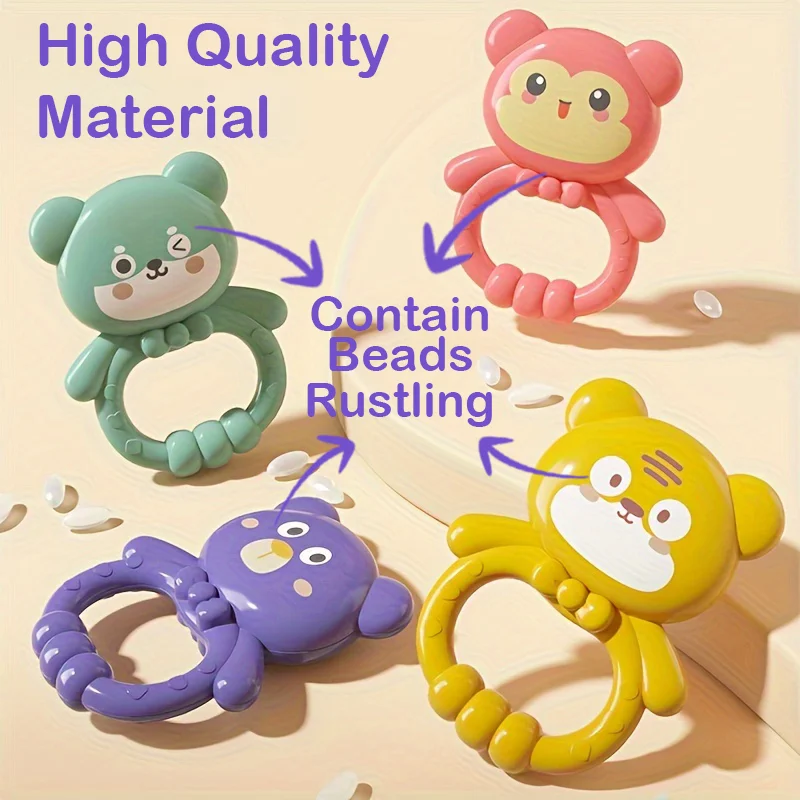 360 °   Culla musicale per bambini, luce notturna rotante mobile, campana da letto, giocattolo a quattro velocità, regalo da comodino con sonaglio per neonato appeso a quattro velocità