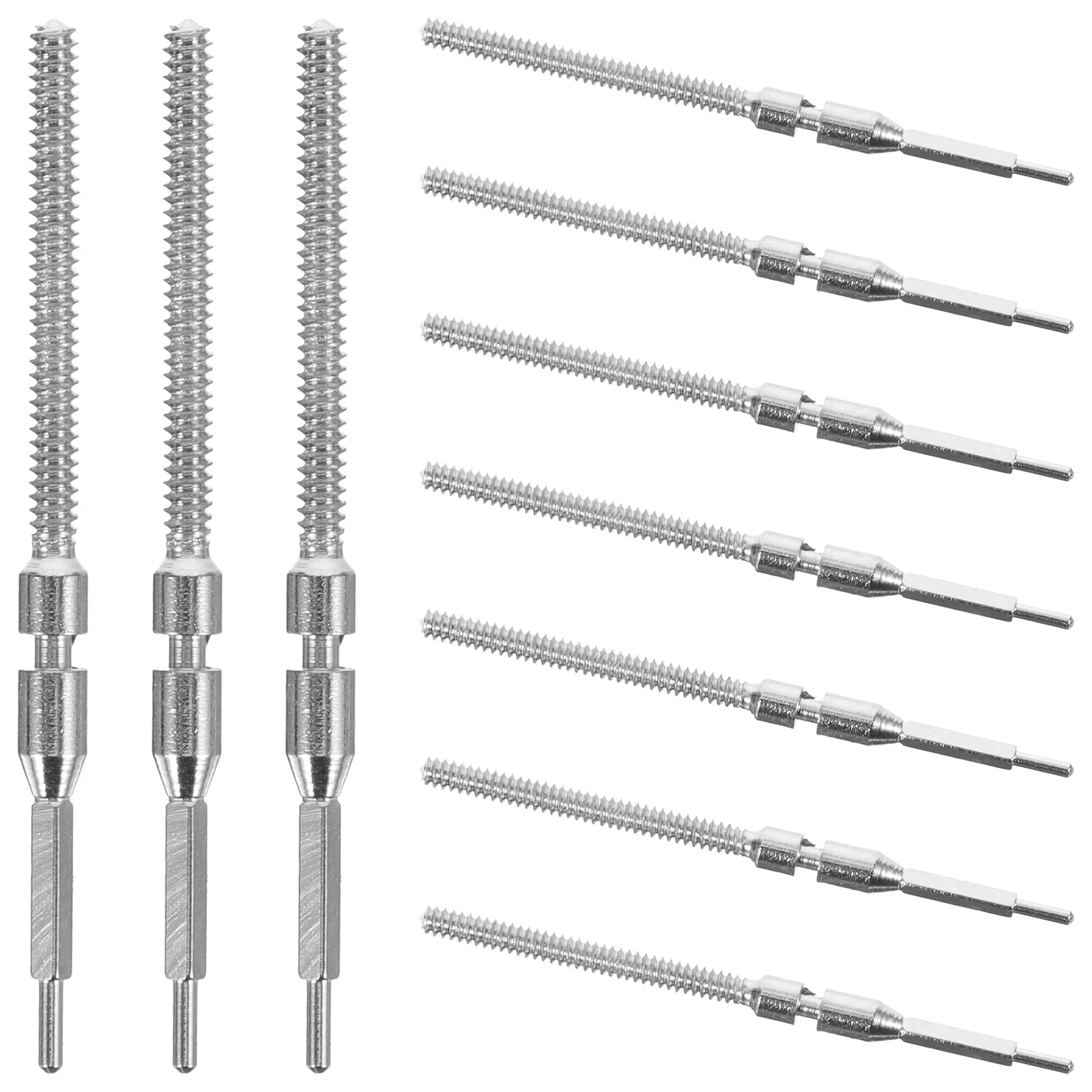 

10pcs Mechanical Movement Stems Steel Watch Repair Tool Replacement Parts Universal Watchmaker Supplies Metal Winder Extender