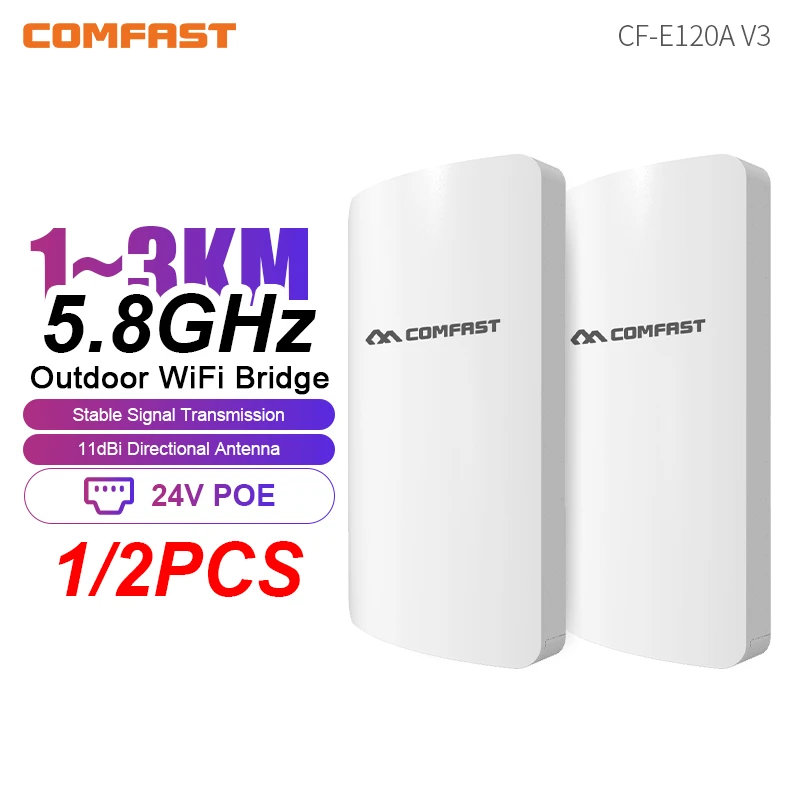 

COMFAST 5,8G 300M Открытый Wi-Fi CPE Мост Wi-Fi Маршрутизатор Удлинитель дальнего действия Повторитель AP Точка доступа 12dbi Антенна Беспроводной мост
