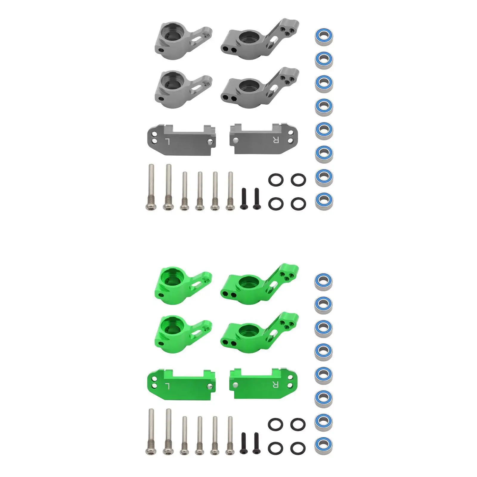 Juego de dirección de coche RC, bloques de dirección mejorados profesionales de alta resistencia, bujes C, bloques de ruedas para vehículos 1:10 RC, oruga DIY