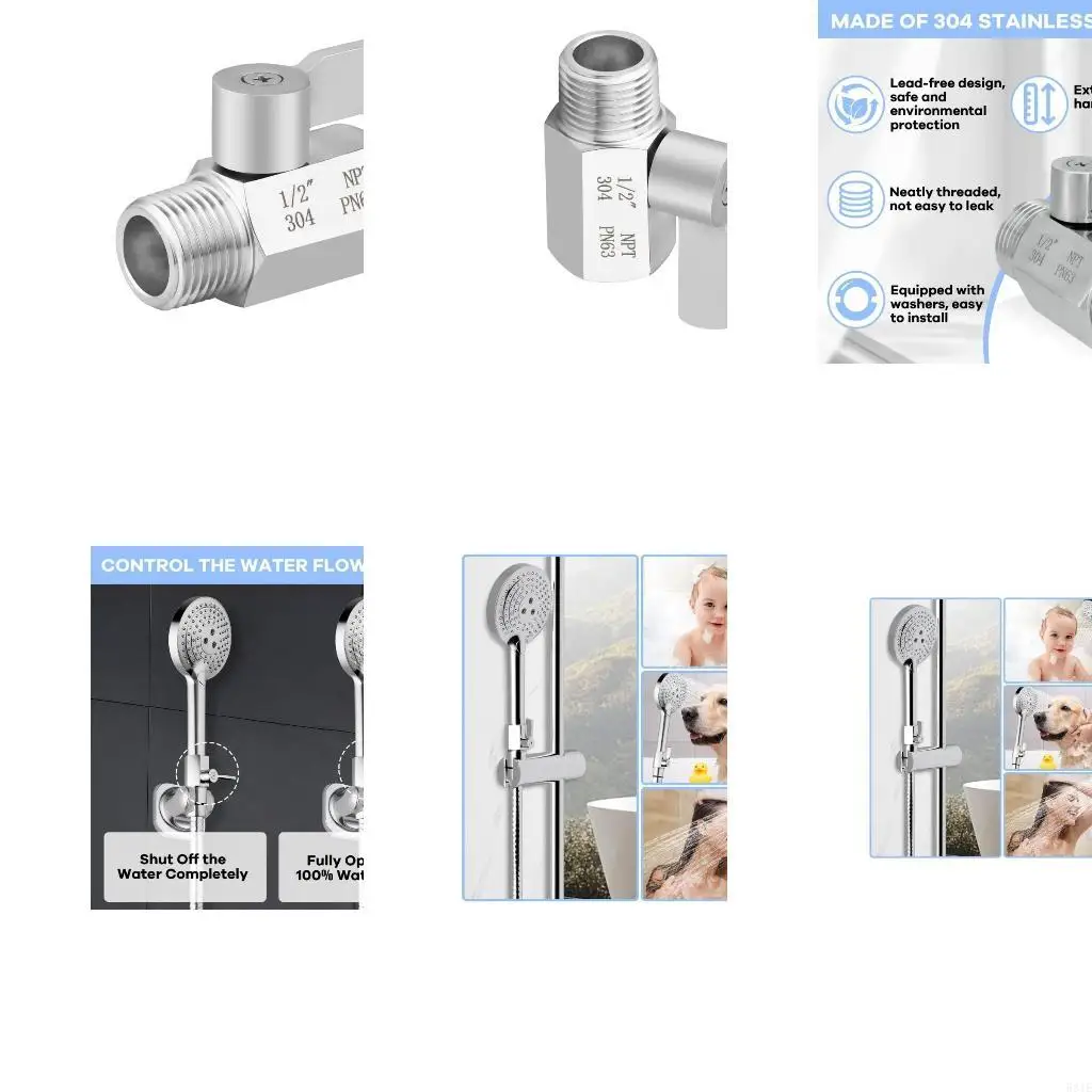 

581E Inch NPT Flows Control Ball Valves Steel Lever Handle 56mm for Kitchen Use