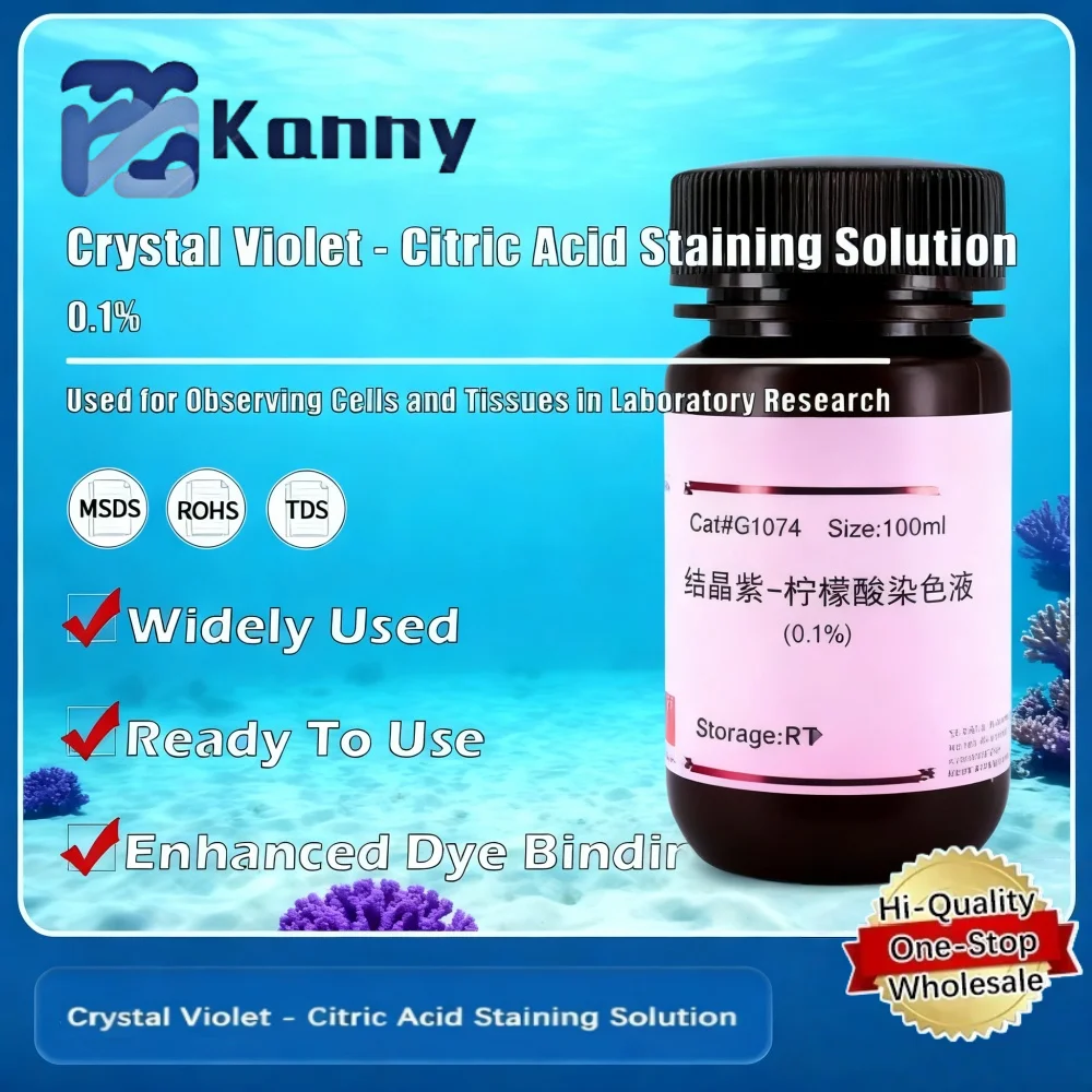 Crystal Violet - Citric Acid Staining Solution (0.1%) for Laboratory Staining and Biological Research Original Product