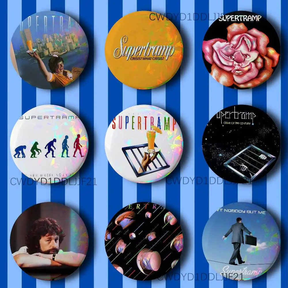 

S-Supertramp Band Music Button Pins Cool Anime Cosplay Badges Clothes Backpack Decorations Brooch Gifts