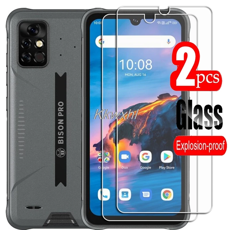 2 pçs para umidigi bison pro alta hd vidro temperado protetor em umi bisonpro 2021 filme protetor de tela do telefone