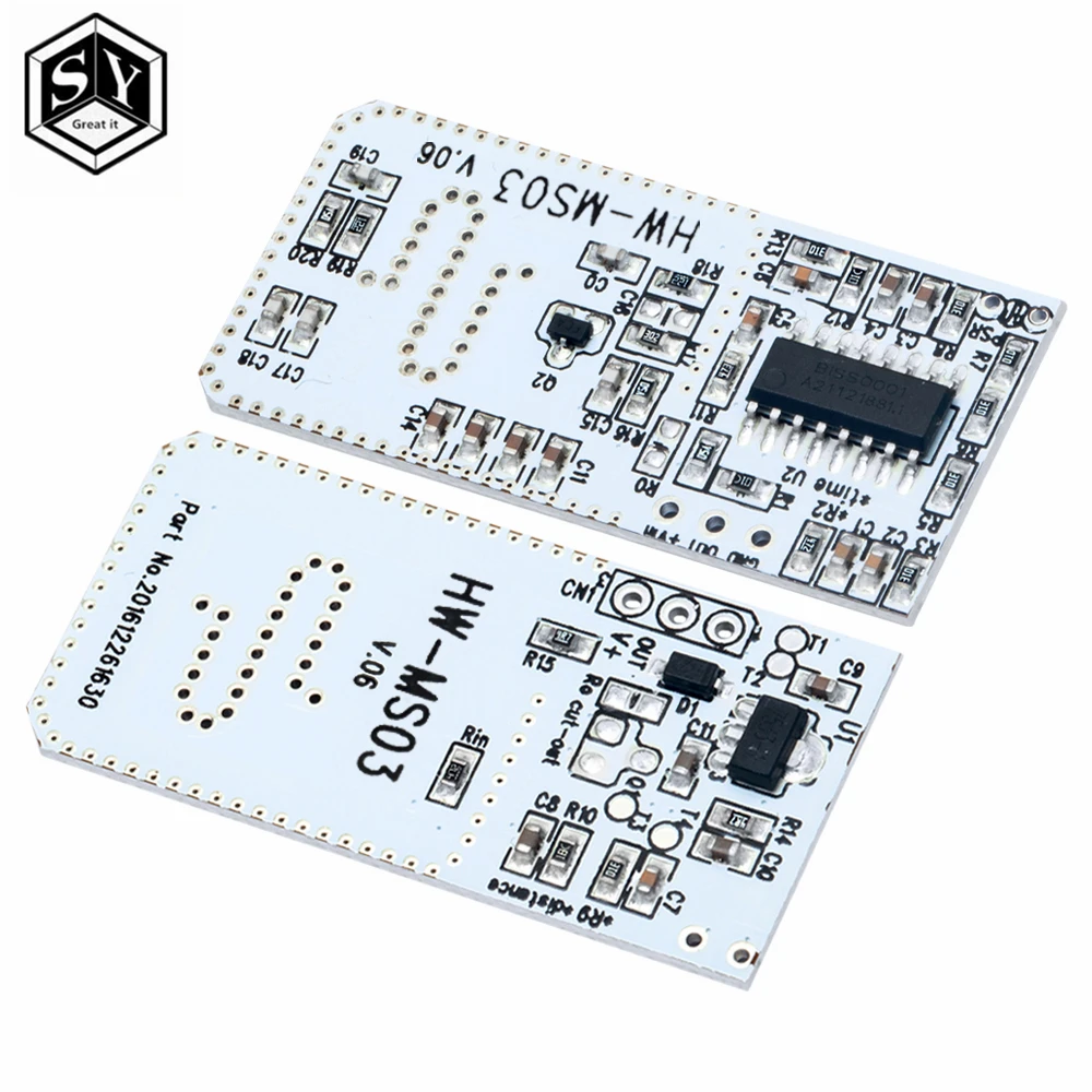 High Performance Motion Sensor Module Radar Motion Sensor HW-MS03 2.4GHz to 5.8GHz Microwave Radar Sensor Module for Arduino