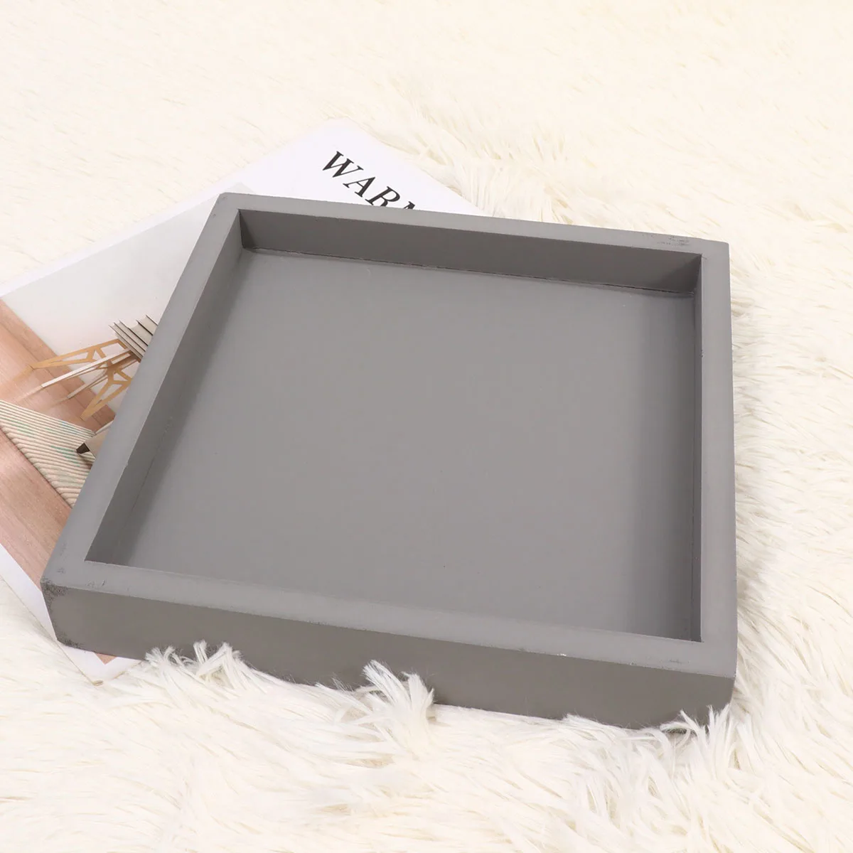 

Imitation Cement Flower Pot Tray Water Potted Plant Square Drip Decorative Trays