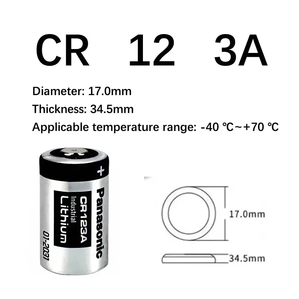 2PCS Batteria originale per fotocamera Panasonic 123 al litio 3V Arlo CR123A CR17345 DL123A EL123A 123A