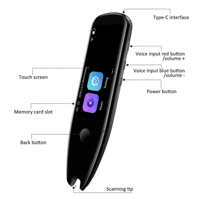 

2026 112 Languages Real Time Two Way Translation Pen Scan Translation Voice Translator