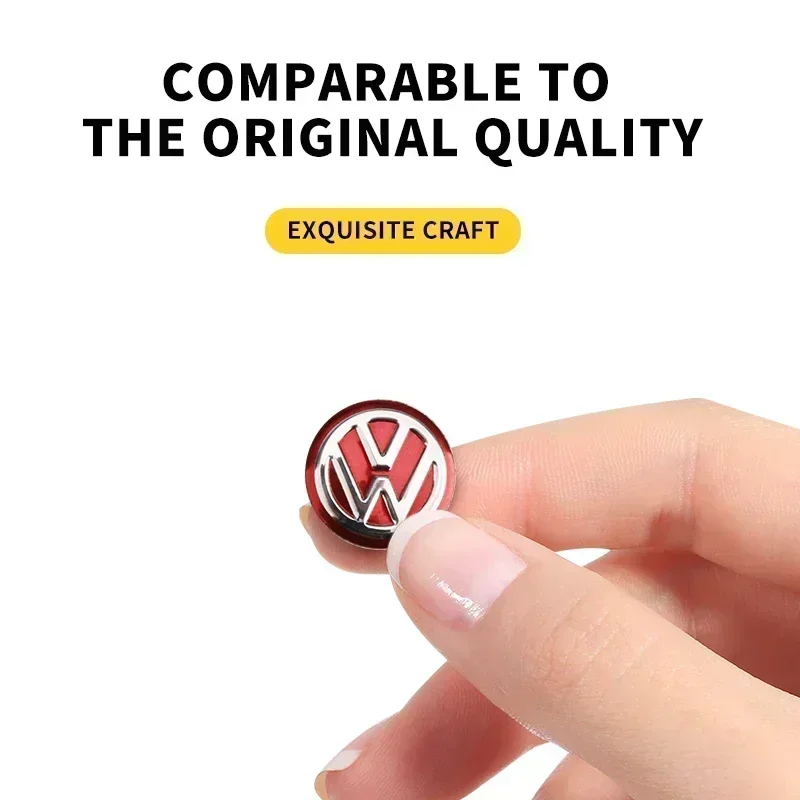 10Pcs 14mm Car Key Emblem Sticker Auto Control Keychain Decal For Volkswagen VW GTI Golf Passat Jetta Touran CADDY T-ROC Tiguan