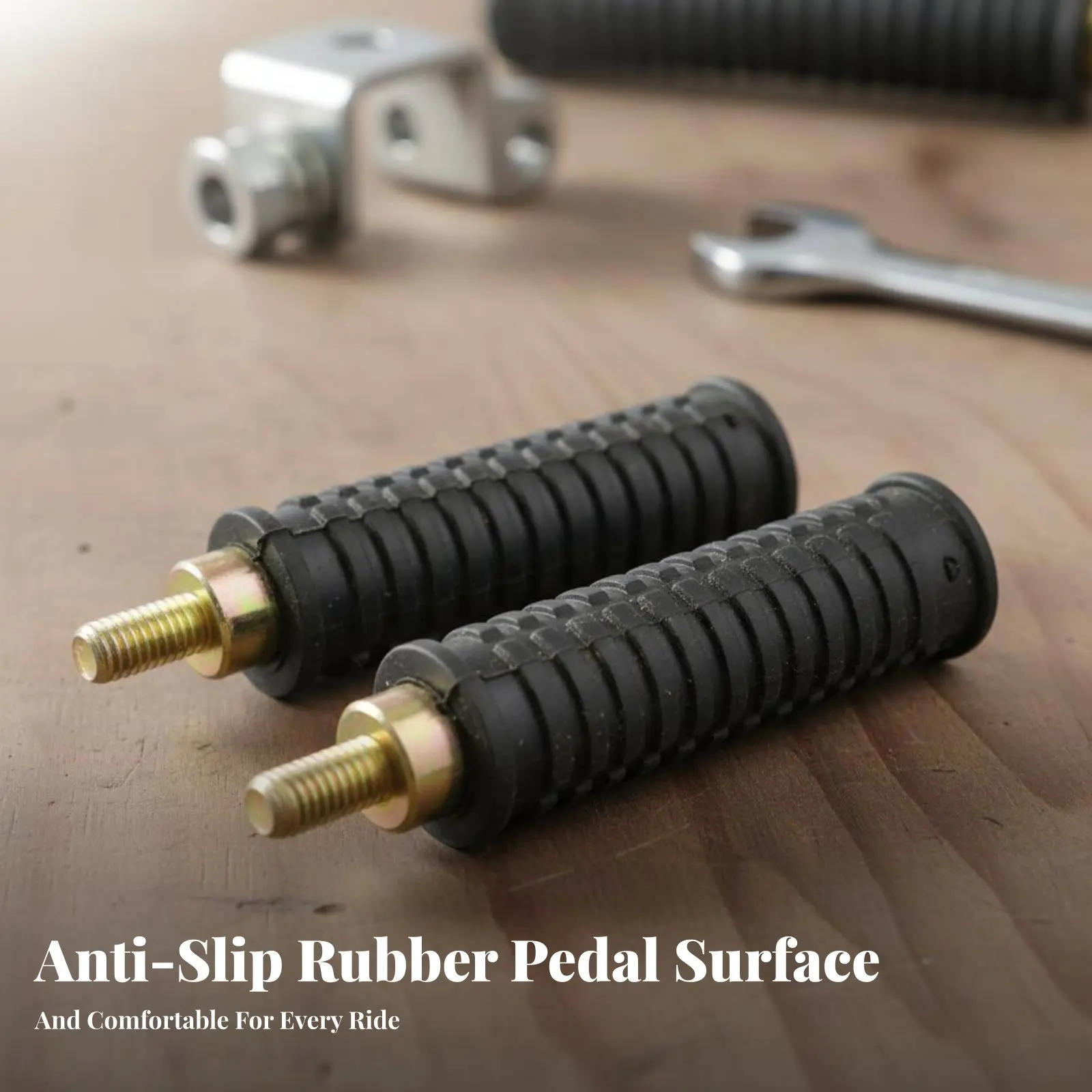 

2 Pieces Electric Bike Footrest Anti-Slip Design Rear Passenger Foot Pegs Rear Foot Pegs Long-Lasting Aluminum Alloy