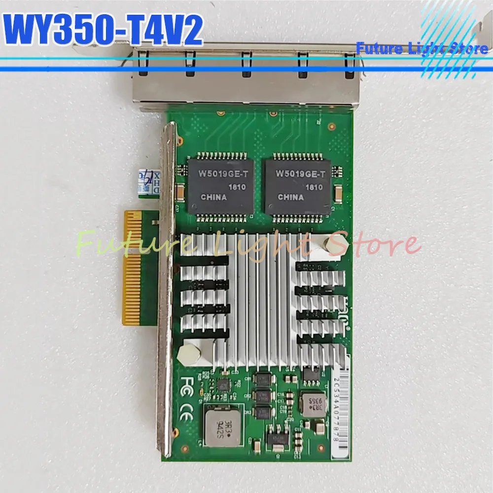 WY350-T4V2 Four Port Gigabit Server Network Card PCI-E x4 Interface