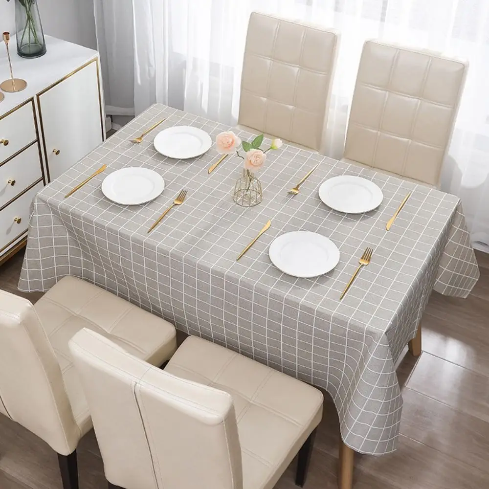 New PEVA Tablecloth Waterproof Oilproof Antifouling Dining Colth Rectangula Oilcloth Home Kitchen
