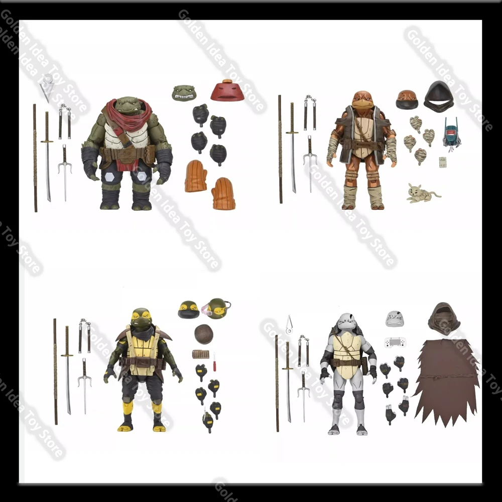 

Presale Original NECA Ling Ji Hun TMNT Series Raphael Mikey Leonardo Donatello Action Figures Collectibles Models Gifts Toys